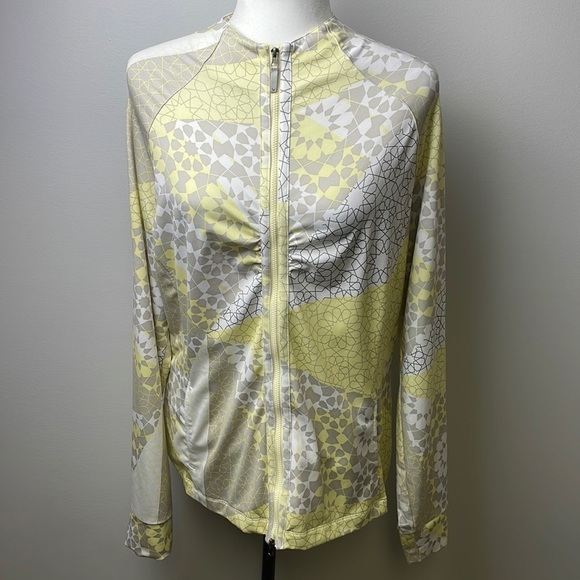 Callaway yellow/Grey/White zip up long sleeve sz L - Picture 1 of 9